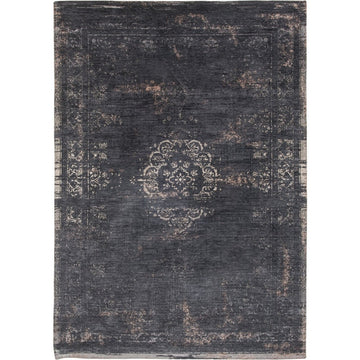 Louis De Poortere Fading World Medallion 8263 Mineral Black Washable Polyester Flatweave Eco-Rug-Louis De Poortere-Rug Love - The Most Loved Rug Store